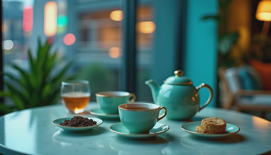 Illustration for tea set