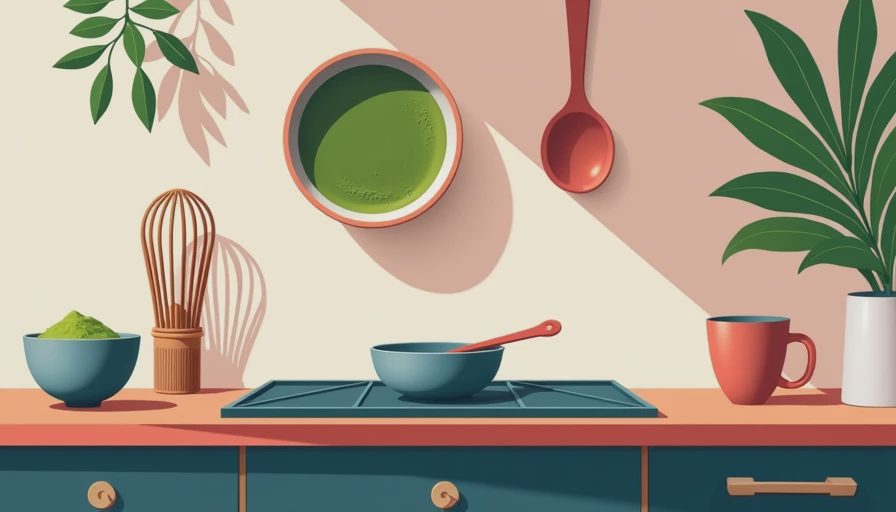 Visual context for how to make matcha
